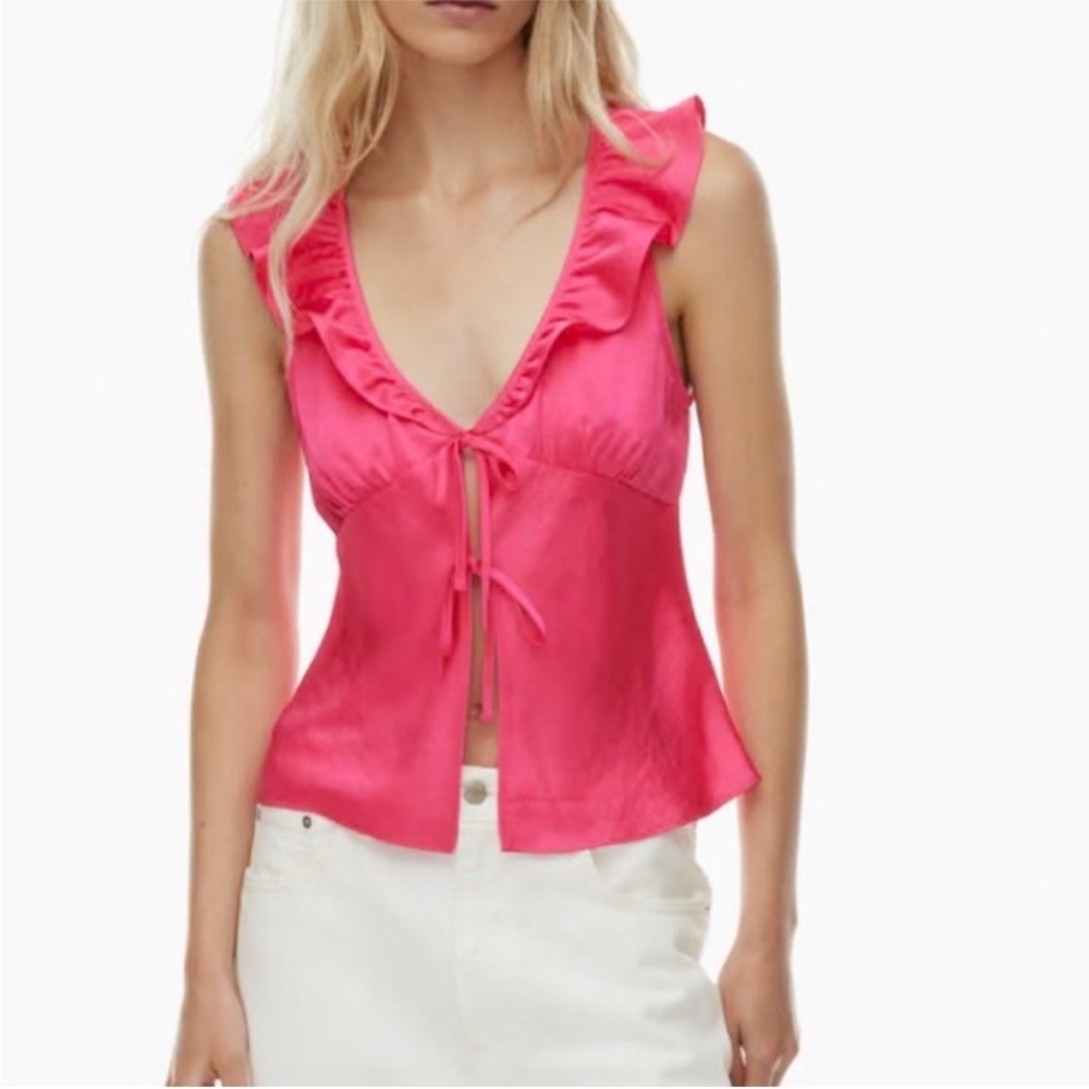 Aritzia Pink Wilfred Blouse